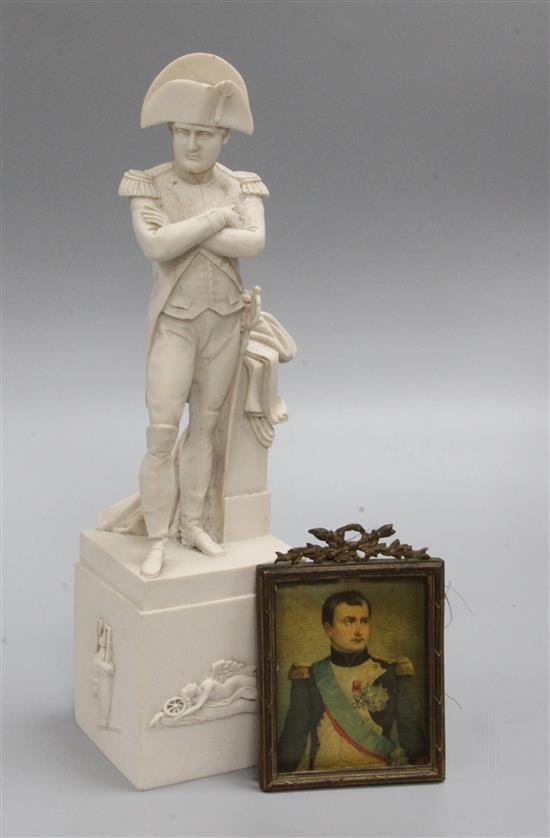 A composition figure of napoleon and a printed miniature